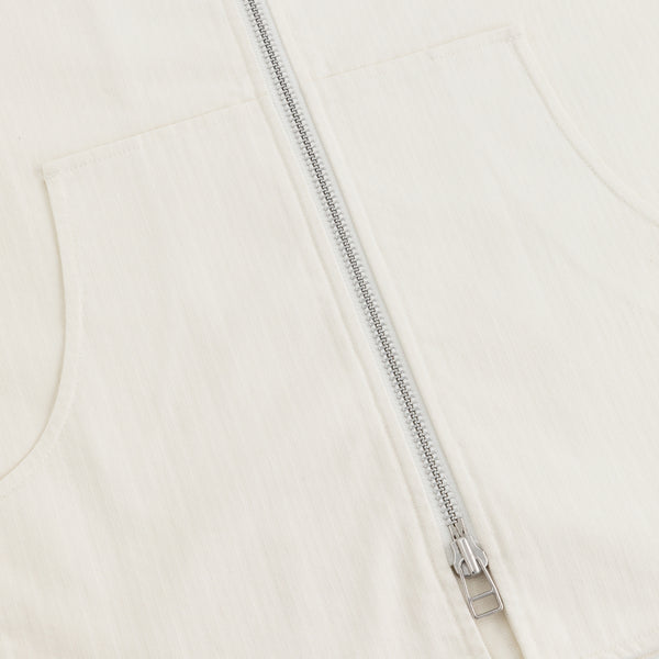 Full-Zip Herringbone Work Shirt